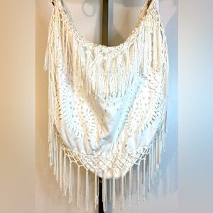 Elegant Cream Fringe Women's Bag